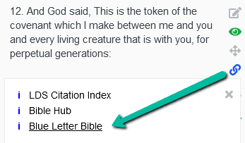 Blue Letter Bible in the app