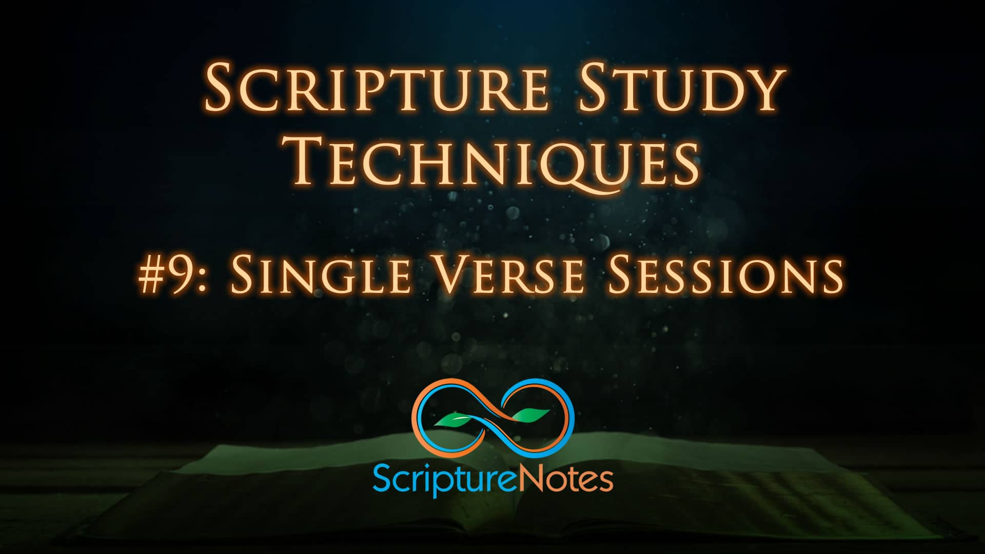 Scripture Study Techniques 9 single verse sessions
