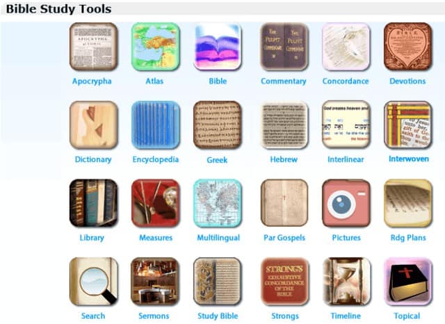 Bible Hub other menu