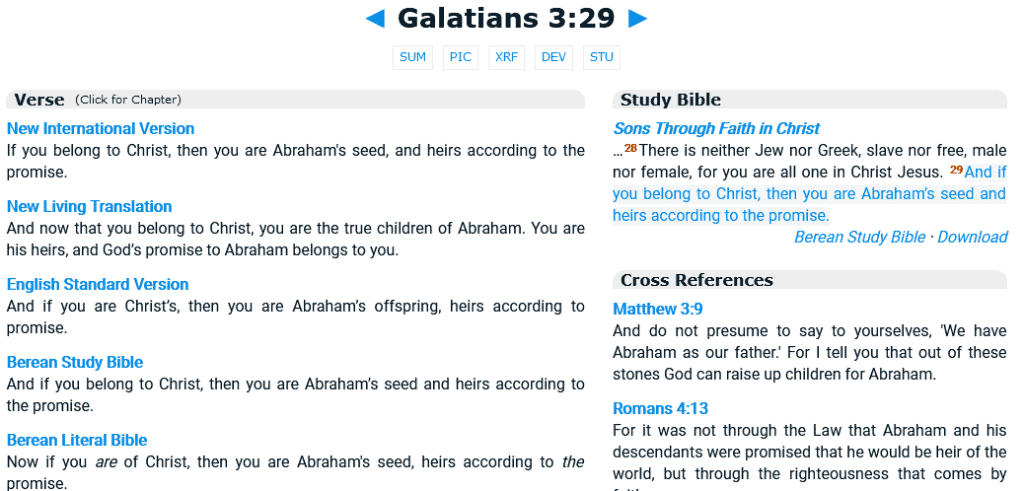 Bible hub parallel verses