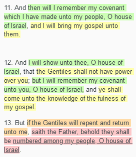 3 Nephi 16 God's words