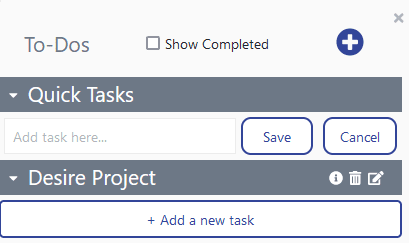 Project item for desire