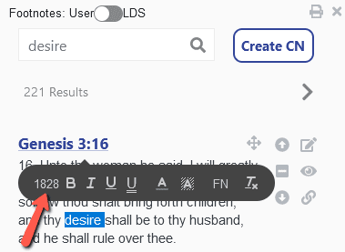 Websters 1828 for desire