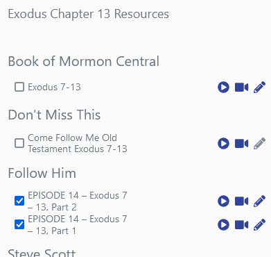 Come Follow Me resource list