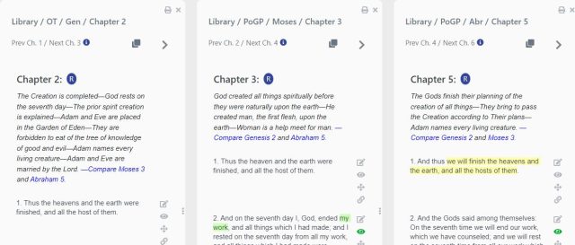 Compare creation stories