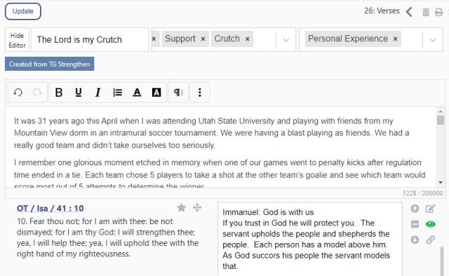 The Lord is my Crutch