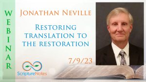 Jonathan Neville Restoring Translation to the Restoration
