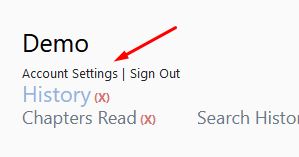 Click account settings