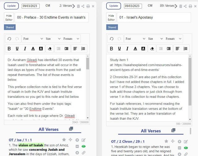 Isaiah commentary collection notes