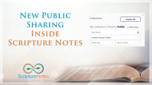 New public sharing inside Scripture Notes