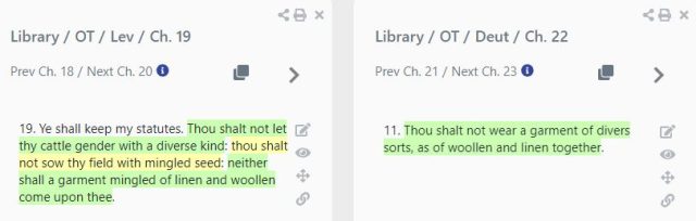 Leviticus Deuteronomy verses